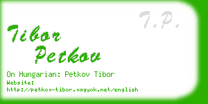 tibor petkov business card